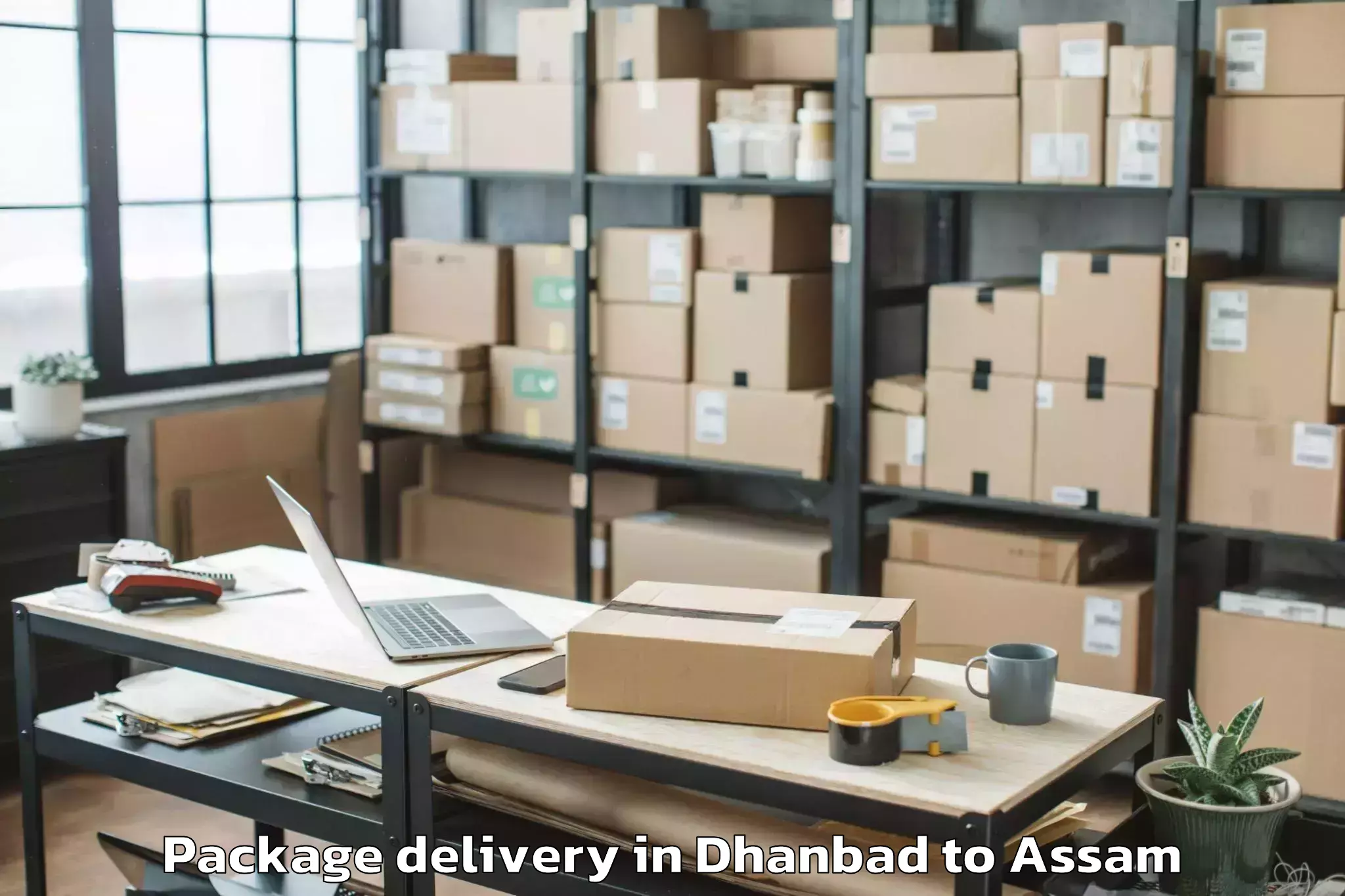 Trusted Dhanbad to Balijan Package Delivery